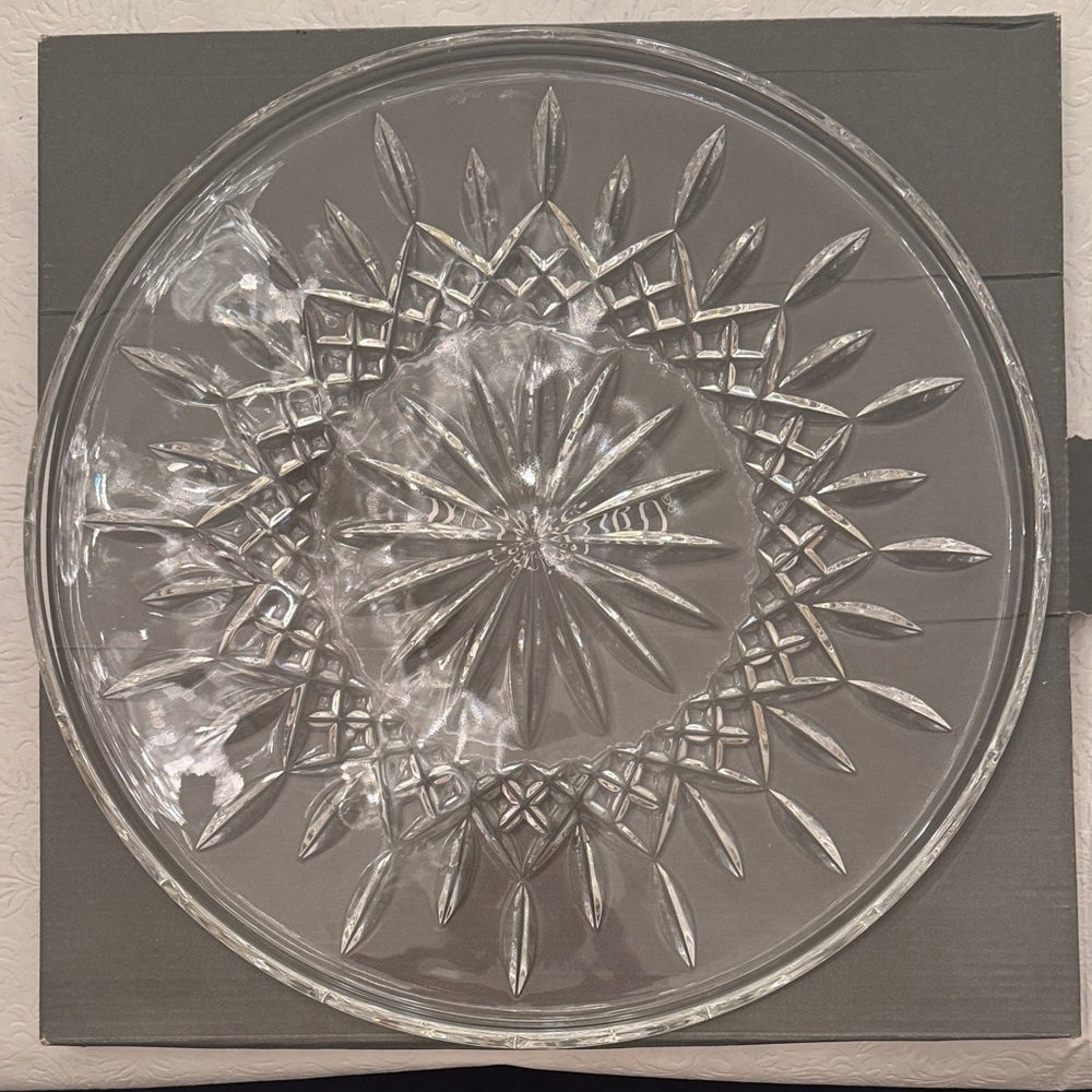 Waterford Crystal Clear Glass Serving Platter
